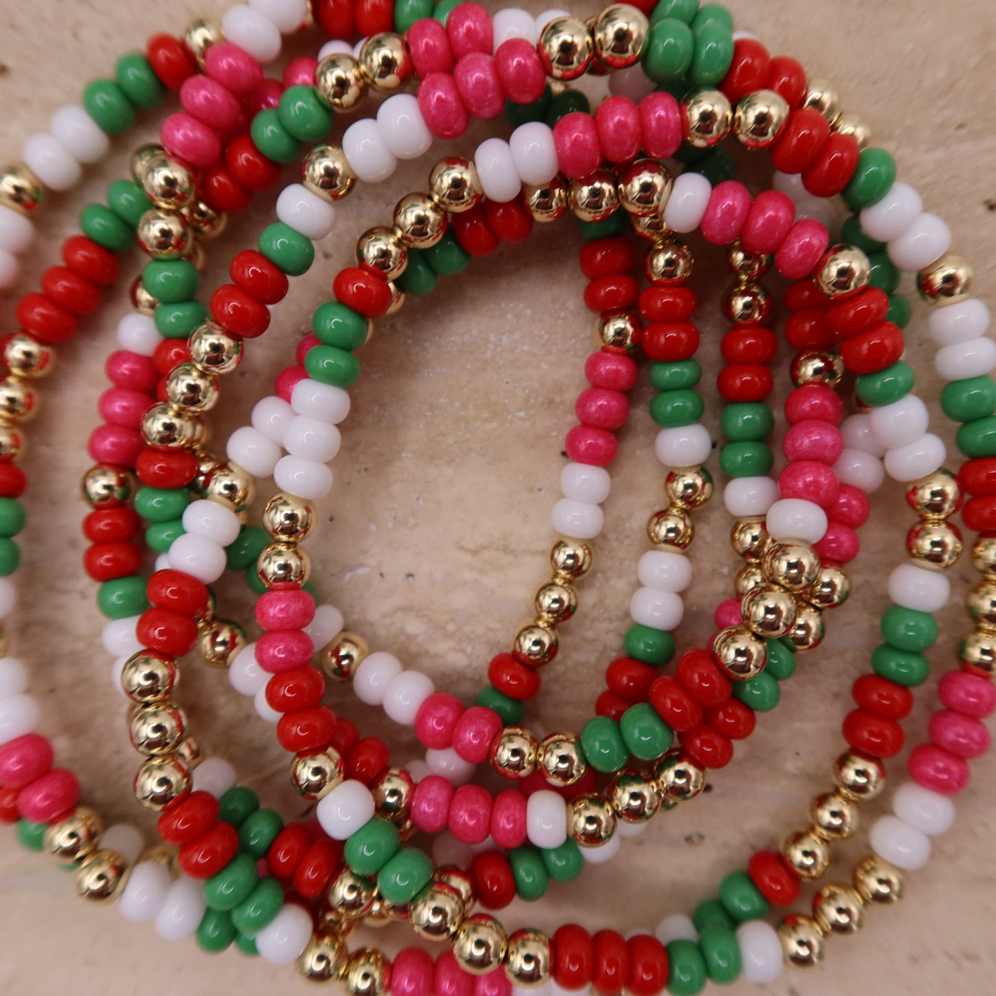 Merry & Bright Bracelet | 14k Gold-filled & Czech Glass