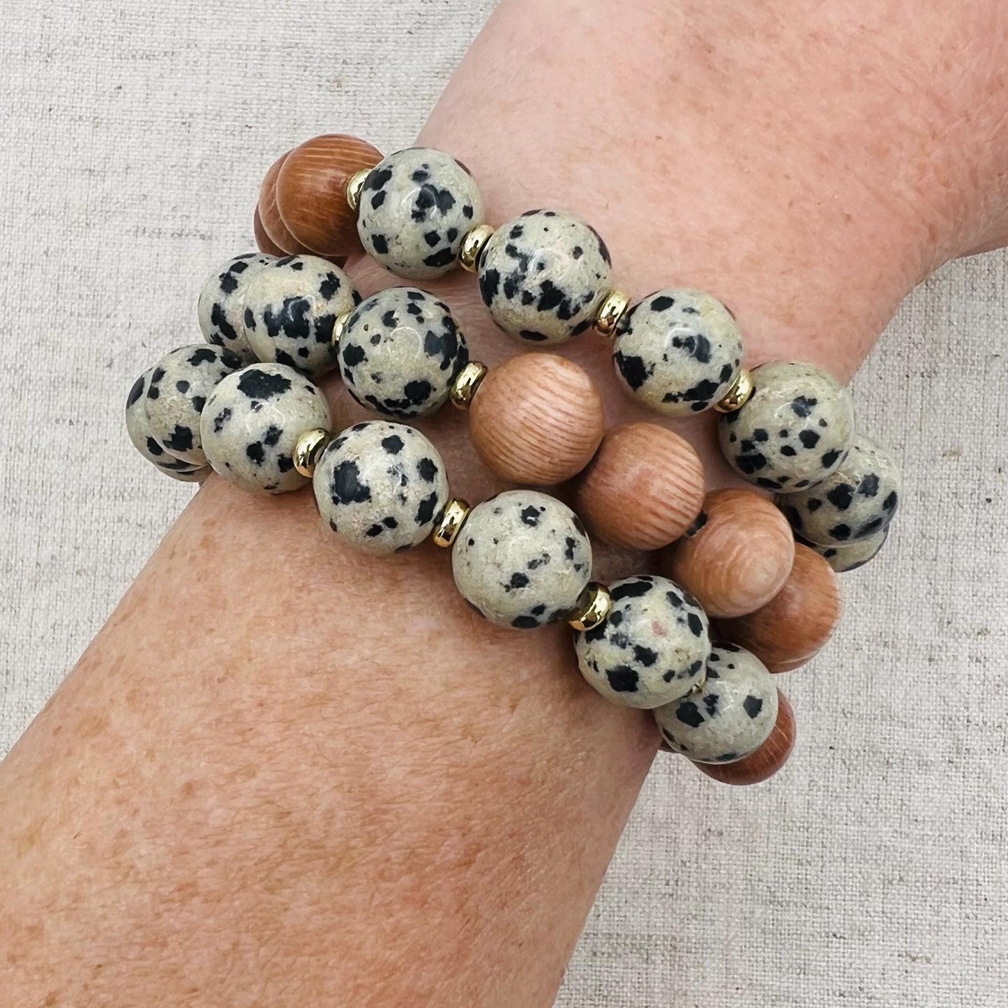 Aromatherapy Boho Bracelet | Dalmatian Jasper
