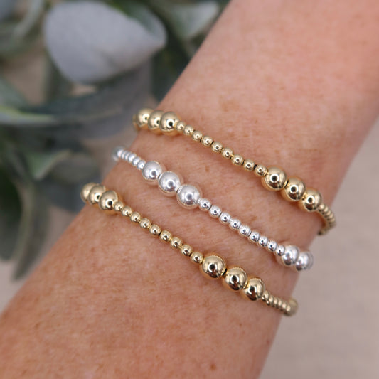 Metal Luxe Bracelet | Sterling Silver | 14k Gold-filled