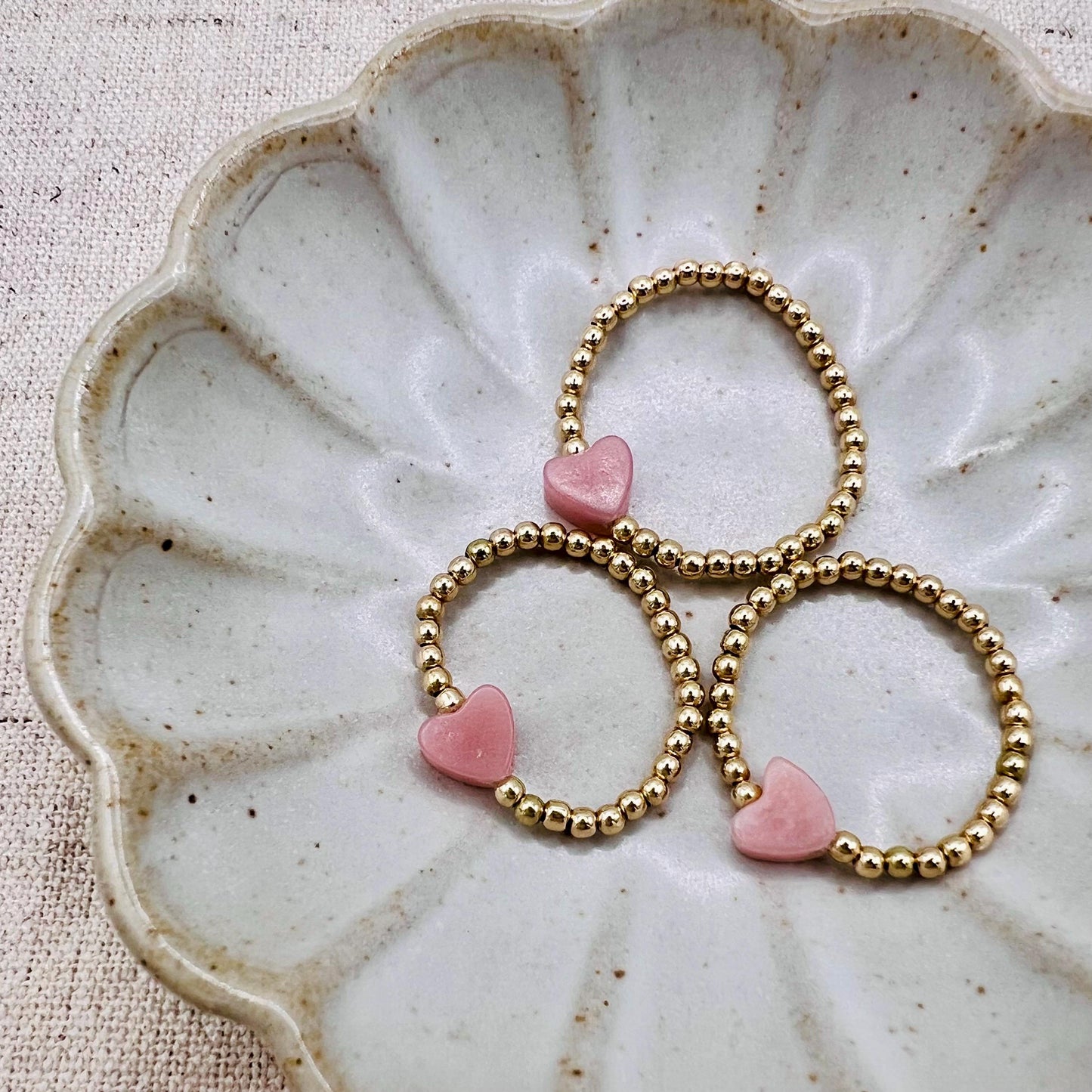 Self-Love Heart Rings | Gemstone & 14k Gold-filled