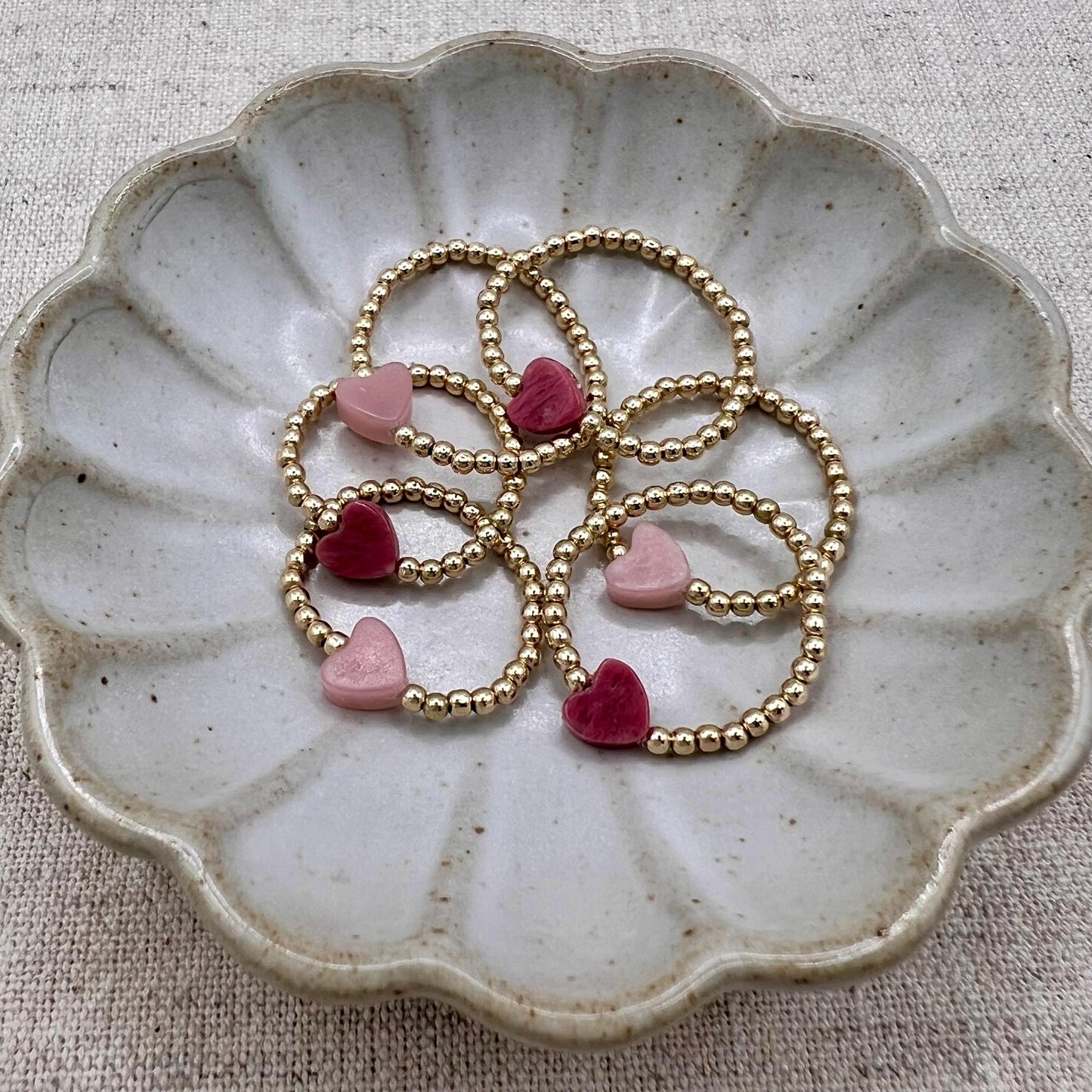 Self-Love Heart Rings | Gemstone & 14k Gold-filled