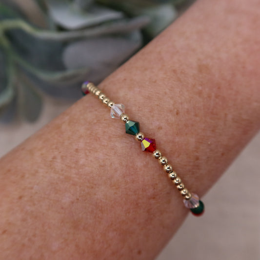 Holiday Luxe Bracelet | 14k Gold-filled & Preciosa Crystals