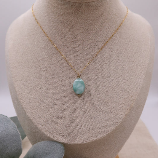 Moonlit Meadow Necklace | 14k Gold-filled & Green Moonstone
