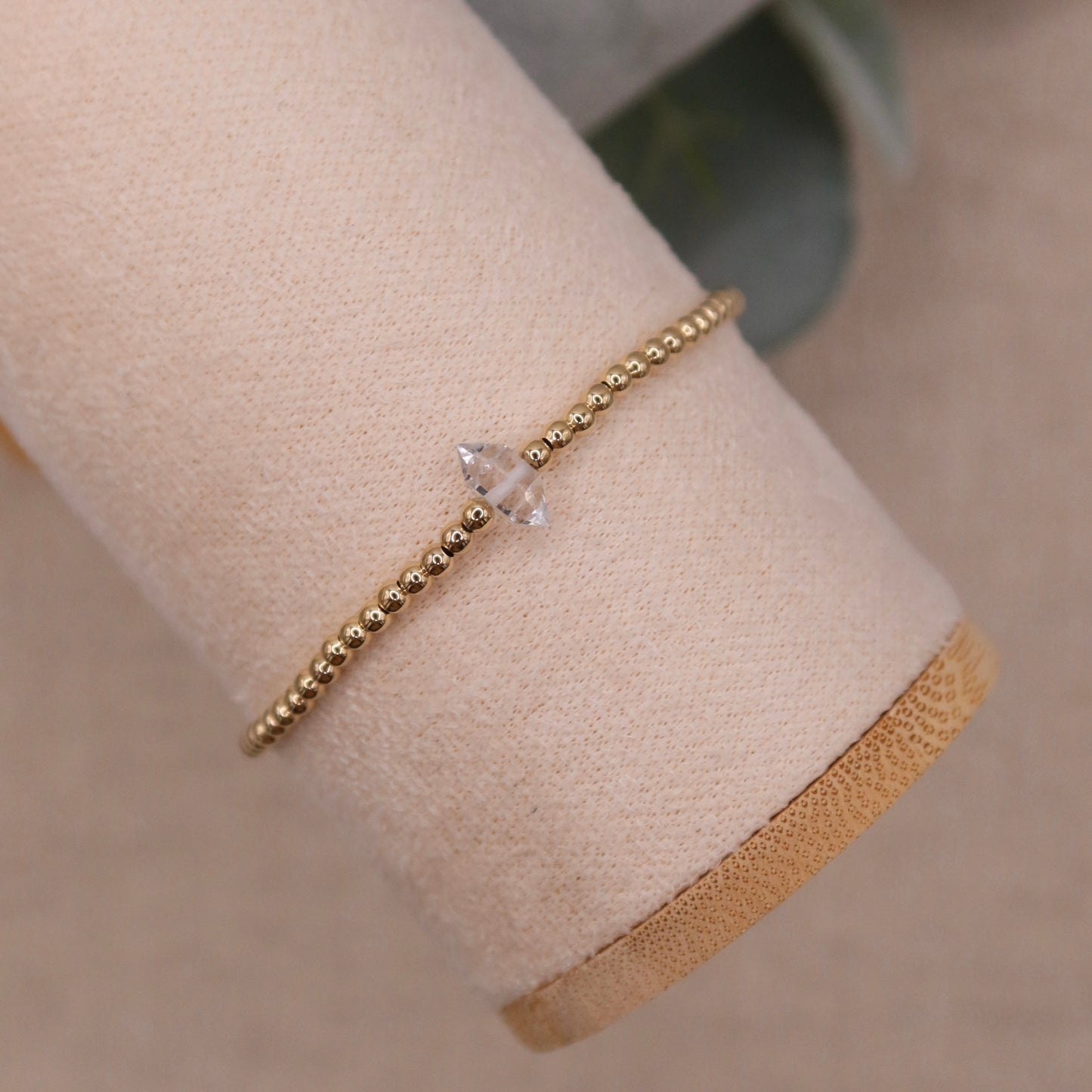 Herkimer Diamond Bracelet | 14k Gold-filled