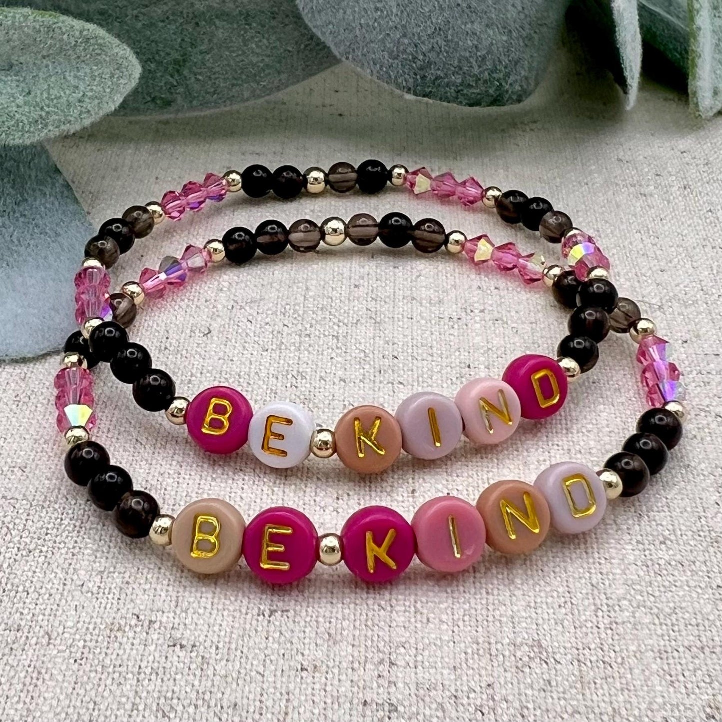 Be Kind Word Bracelet | Gemstone, Preciosa Crystal & 14k Gold-filled