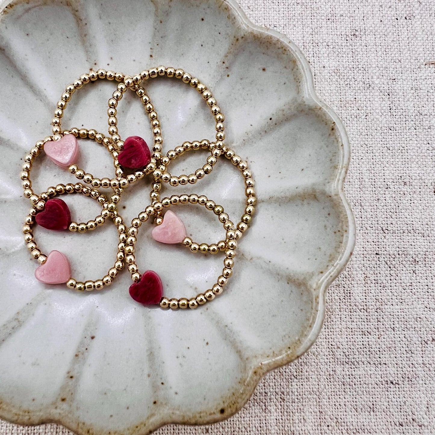 Self-Love Heart Rings | Gemstone & 14k Gold-filled