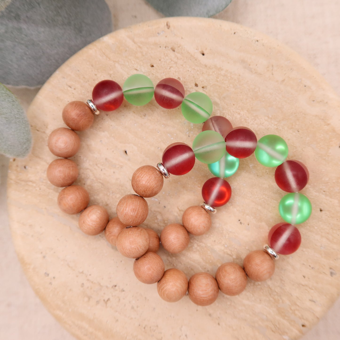 Kids Holiday Aromatherapy Bracelet | Mermaid Glass & Rosewood