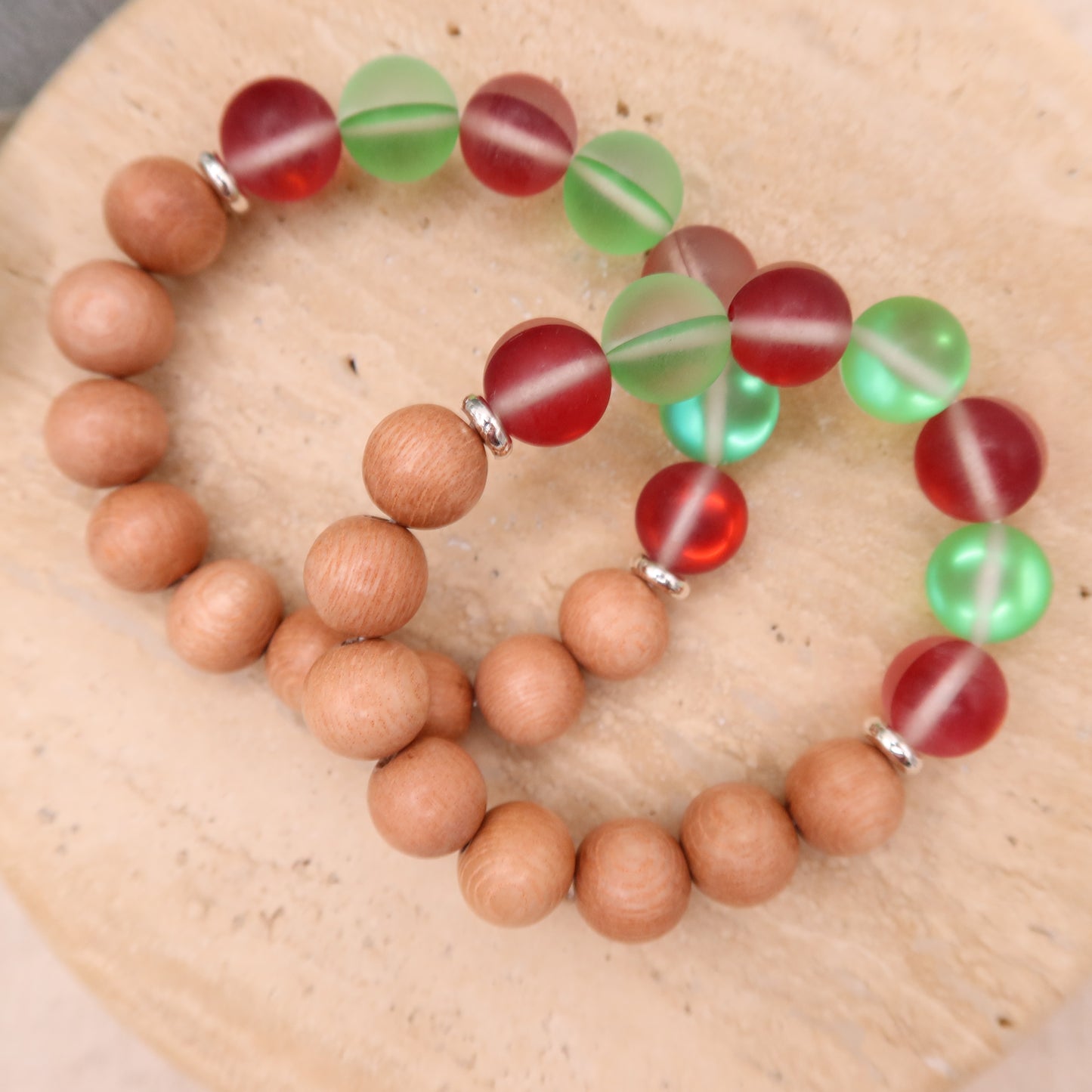 Kids Holiday Aromatherapy Bracelet | Mermaid Glass & Rosewood