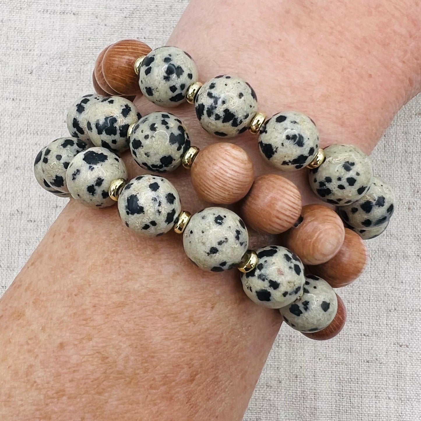 Aromatherapy Boho Bracelet | Dalmatian Jasper