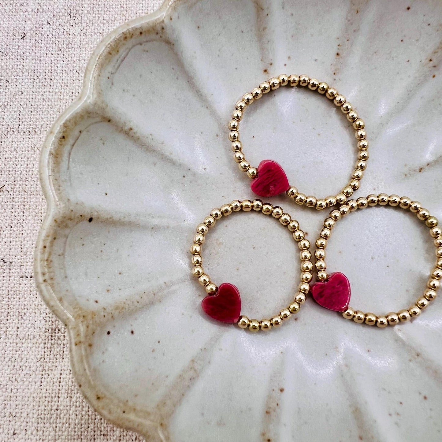 Self-Love Heart Rings | Gemstone & 14k Gold-filled