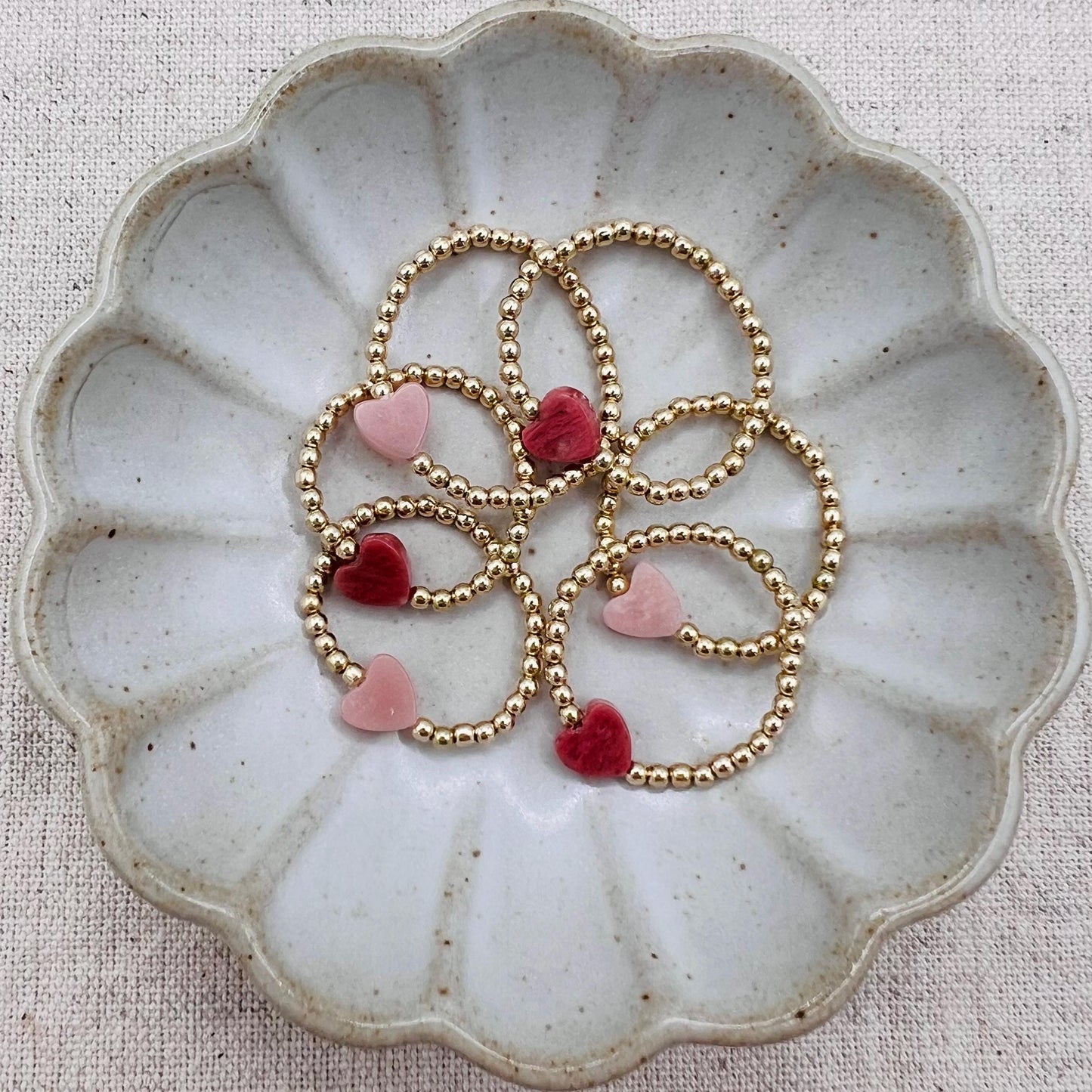 Self-Love Heart Rings | Gemstone & 14k Gold-filled